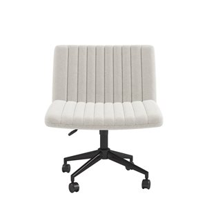 Chaise de bureau Pheby Brassex pivotante à hauteur ajustable en blanc
