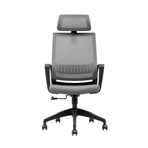 Chaise de bureau Brassex pivotante à hauteur ajustable en gris