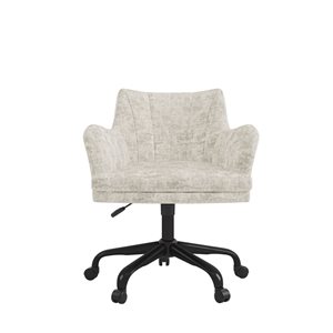 Chaise de bureau Francie Brassex pivotante à hauteur ajustable en beige