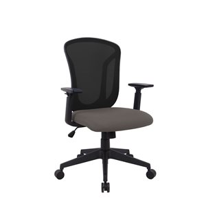 Chaise de bureau Aria Brassex pivotante à hauteur ajustable en gris
