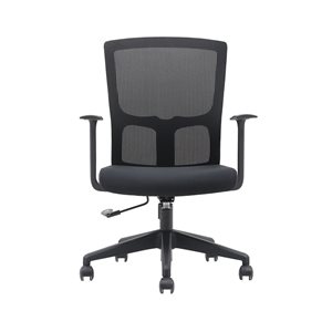 Chaise de bureau ergonomique Hudson Brassex pivotante à hauteur ajustable en noir