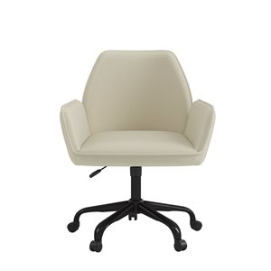 Chaise de bureau Mareo Brassex pivotante à hauteur ajustable en beige