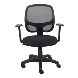 Chaise de bureau ergonomique Samie Brassex pivotante à hauteur ajustable en noir