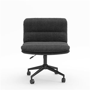 Chaise de bureau Aimie Brassex pivotante à hauteur ajustable en noir