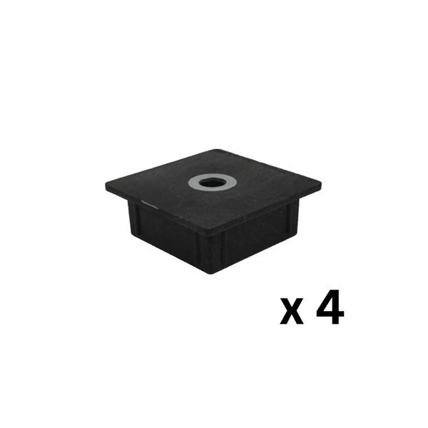 Mecadeck 4 x 4-in Black Composite Deck Height Adjustment Kit - 8-Pc