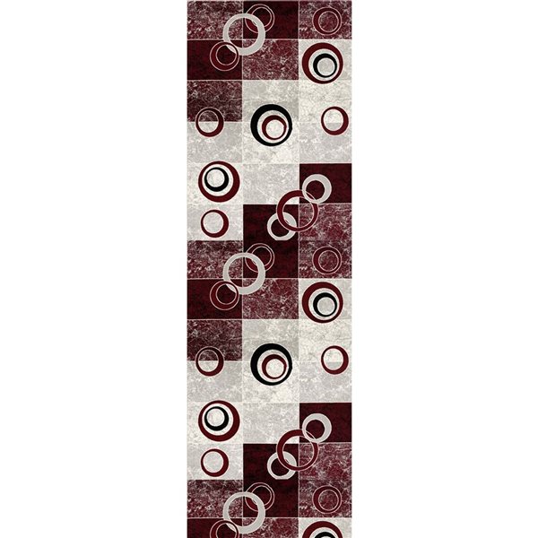 Rug Branch Modern Montage 2 x 11-ft Red Indoor Runner Rug