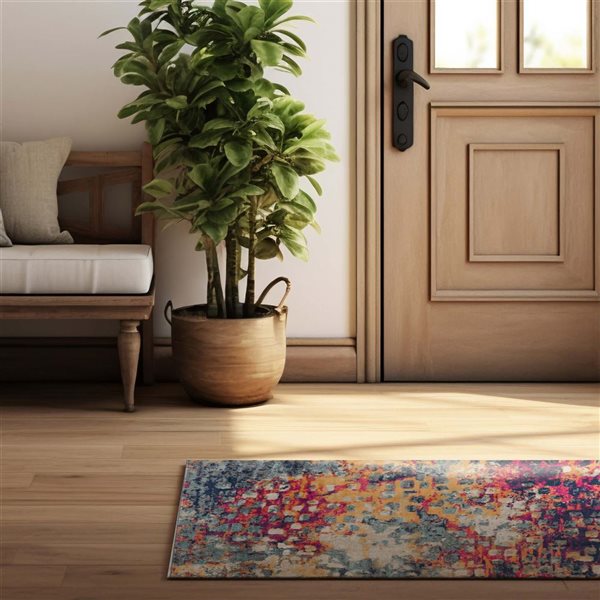 Rug Branch Modern Savannah 2 x 30-ft Multi Indoor Runner Rug