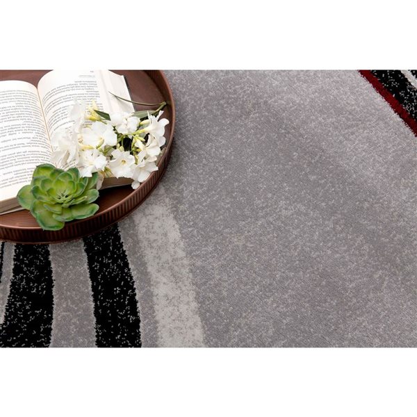 Rug Branch Modern Montage 2 x 19-ft Grey Indoor Runner Rug