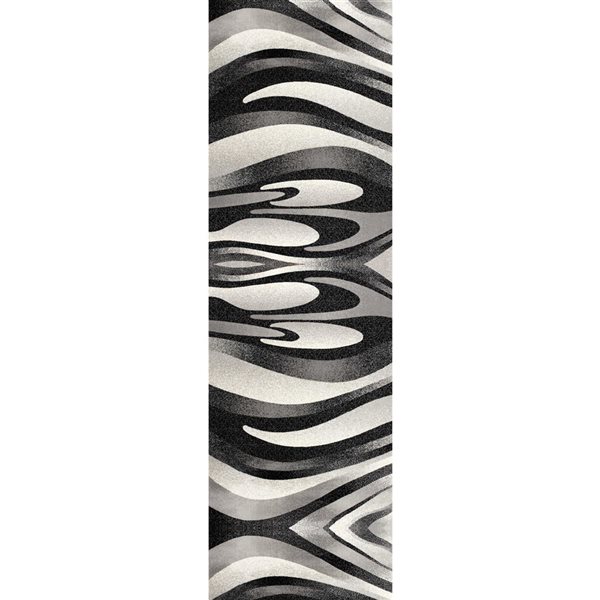 Rug Branch Modern Montage 2 x 9-ft Grey Indoor Runner Rug