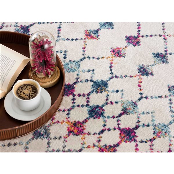 Rug Branch Modern Savannah 2 W x 14-ft L Cream Rectangular Indoor Runner Rug