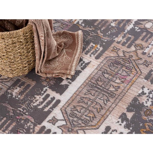 Rug Branch Modern Amalfi 2 x 7-ft Beige Indoor Runner Rug