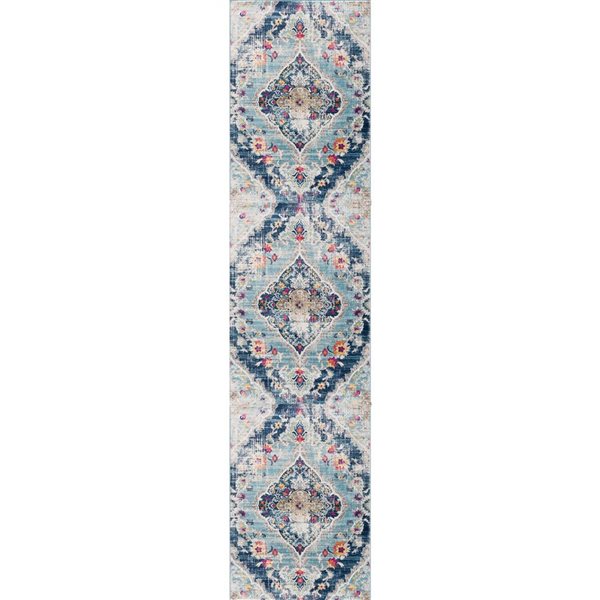 Rug Branch Modern Savannah 2 W x 11-ft L Blue Rectangular Indoor Runner Rug