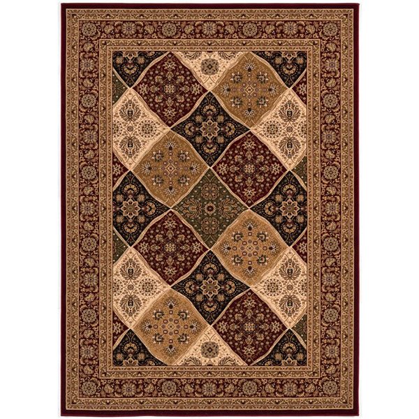 Rug Branch Traditional Majestic 2 W x 18-ft L Red Rectangular Indoor Runner Rug