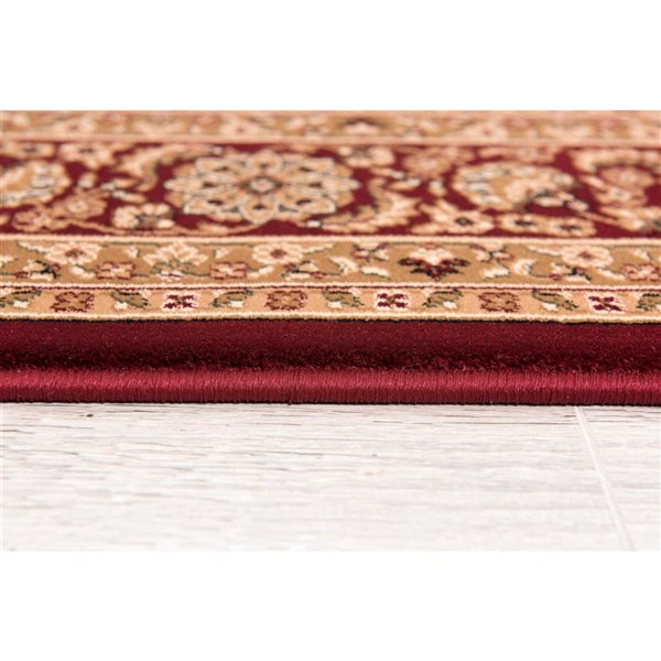 Rug Branch Traditional Majestic 2 W x 2-ft L Red Square Indoor Doormat