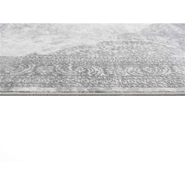 Rug Branch Vintage Havana 2 W x 9-ft L Grey Rectangular Indoor Runner Rug