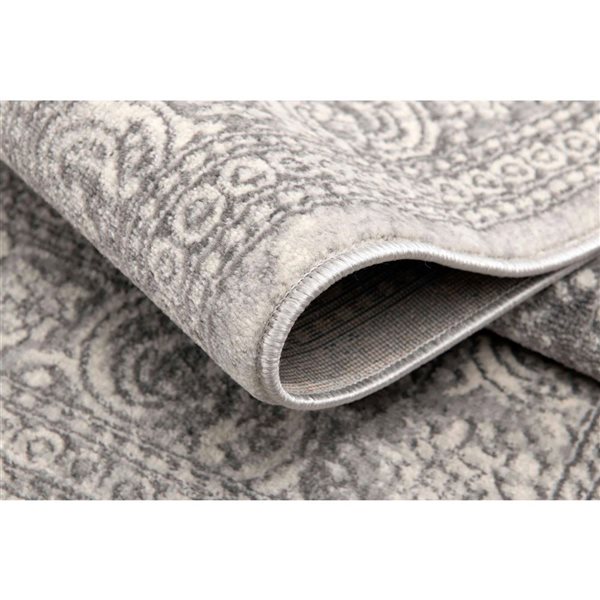 Rug Branch Vintage Havana 2 W x 9-ft L Grey Rectangular Indoor Runner Rug