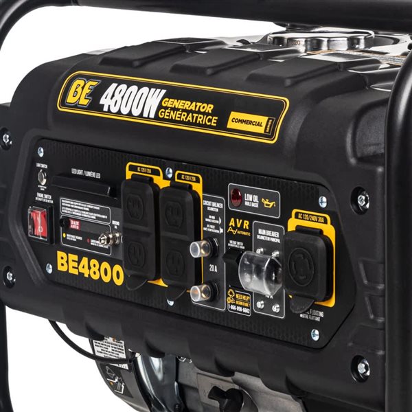 BE Power Equipment 3600-Watt Gas Powered Portable Generator w/ CO Detector and OEM Engine