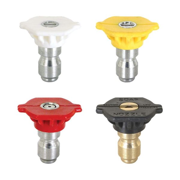 BE Power Equipment 3.5 4-Pack 5000 PSI Quick Connect Pressure Washer Nozzle Tips