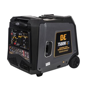 Génératrice à onduleur à bicombustible BE Power Equipment 7500 watts à alternateur en cuivre démarrage électrique