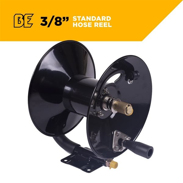 BE Power Equipment Pressure Washer 50-ft L x 3/8-in dia Hose Reel