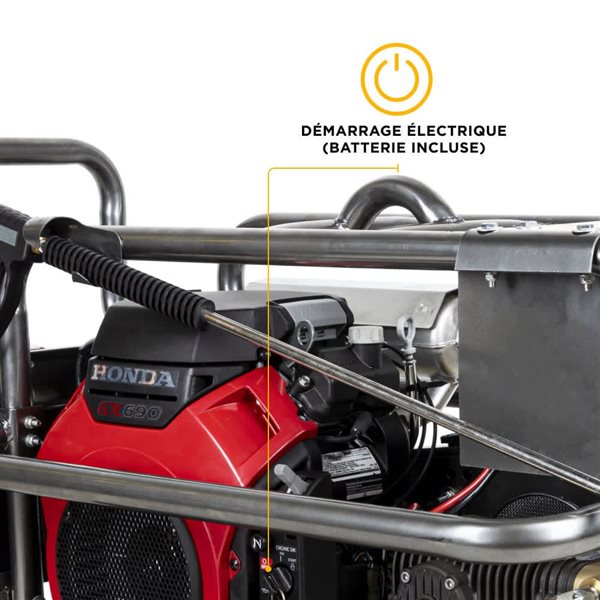 BE Power Equipment 5000 PSI 5.0 GPM Cold Water Gas Belt Drive Pressure Washer w/ Honda GX690 Engine