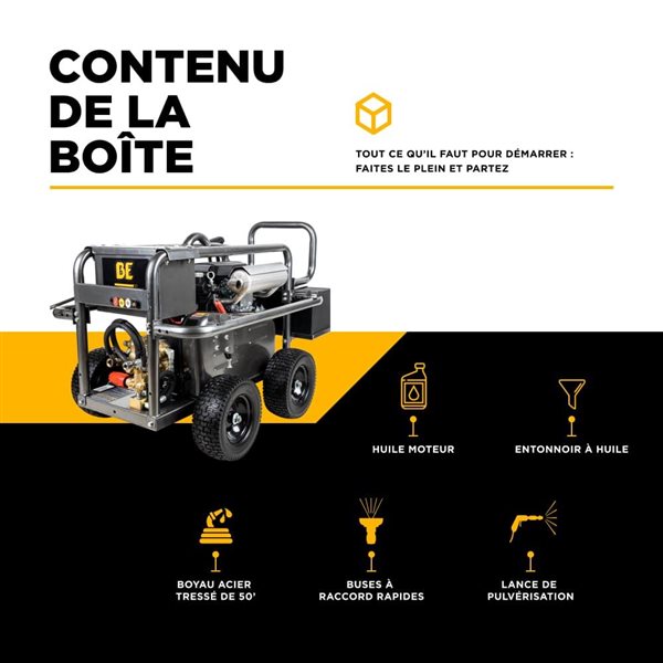 BE Power Equipment 5000 PSI 5.0 GPM Cold Water Gas Belt Drive Pressure Washer w/ Honda GX690 Engine