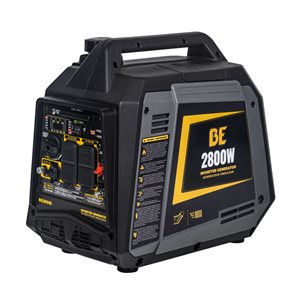 Génératrice à onduleur à essence BE Power Equipment 2800 watts à alternateur en cuivre et moteur 145 cm³