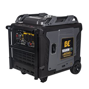 Génératrice à onduleur à tricombustible BE Power Equipment 10500 watts alternateur en cuivre démarrage électrique