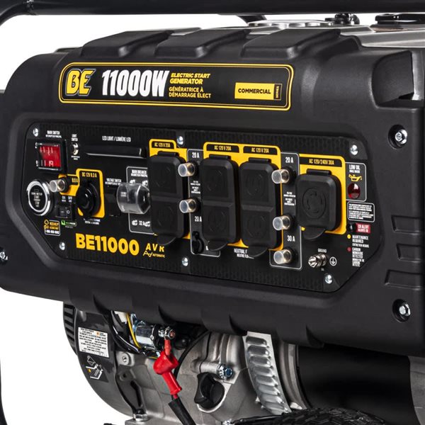 BE Power Equipment 7200-Watt Electric Start Gas Powered Portable Generator w/ CO Detector and OEM Engine