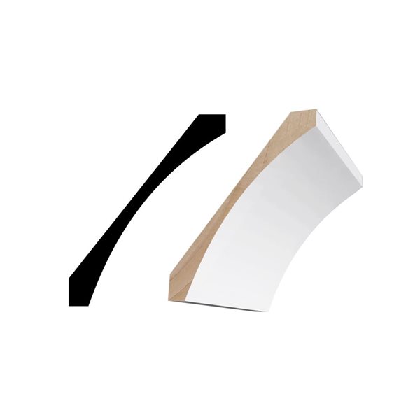 RESO 3-Pc 1 x 1 x 96-in Primed Finger-Joined Pine Crown Molding - 24 ft Total