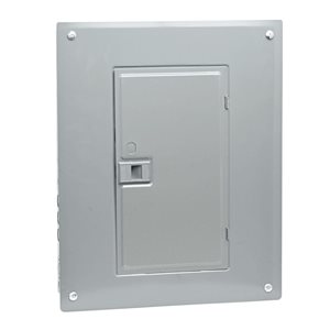 Panneau électrique à borne principale en métal Square D 100 A avec 12 espaces et 24 disjoncteurs en gris