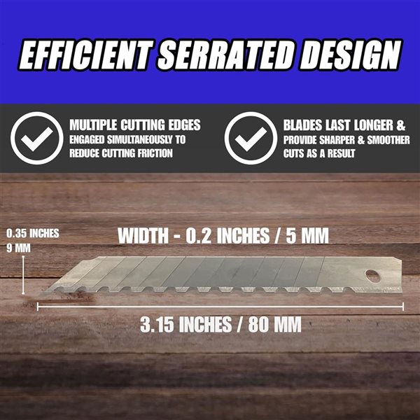 Rapid Edge 50-Pack 9 mm Serrated Snap-Off Blades
