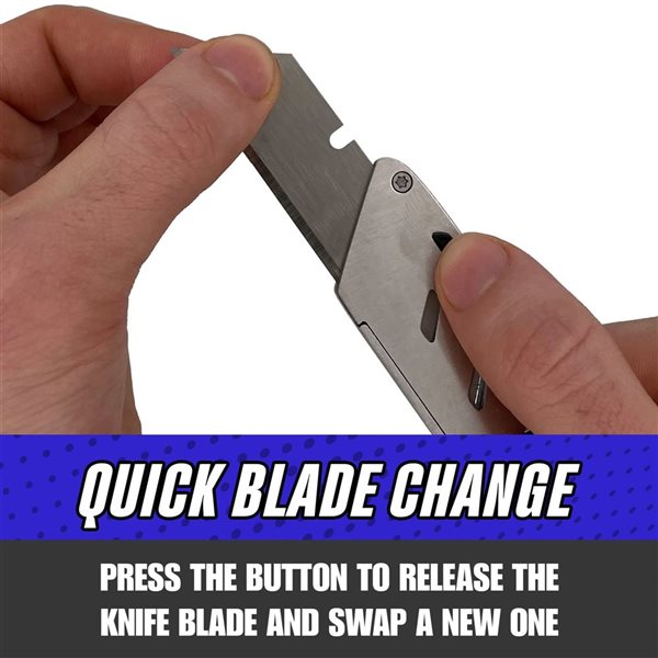 Rapid Edge Extend-A-Blade Folding Utility Knife with 5-Pack Serrated Double Length Utility Blades, 2 Pack
