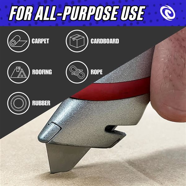 Rapid Edge 100-Piece Heavy-Duty Utility-Blade Dispenser with Belt Clip, 2 Packs