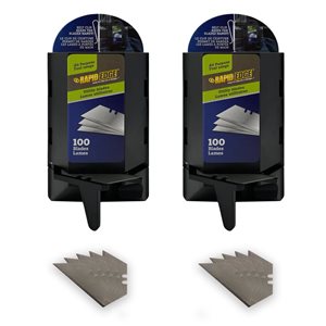 Distributeur à lames robuste pour couteau à lame rétractable 100 mcx et attache de ceinture, 2 unités