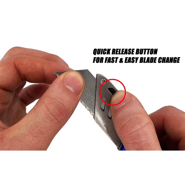 Rapid Edge Folding Utility Knife, 100 Pack Serrated Utility Blades and Offset Scissors Combo Pack