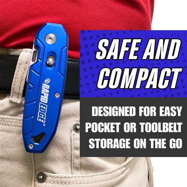 Rapid Edge 2-Pack Pivoting Carpet Knife with 5-Pack Carpet Blades