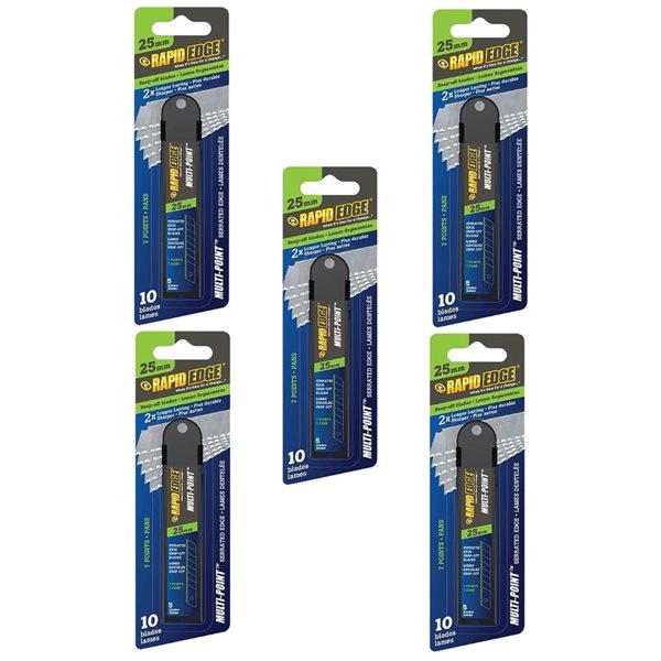 Rapid Edge 50-Pack 25 mm Serrated Snap-Off Blades