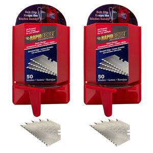 Distributeur à lames dentelées pour couteau à lame rétractable 50 mcx et attache de ceinture, 2 unités