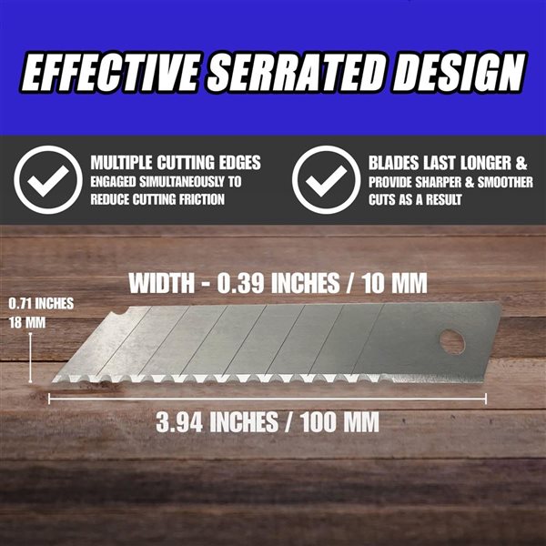 Rapid Edge 100-Pack 18 mm Serrated Snap-Off Blades