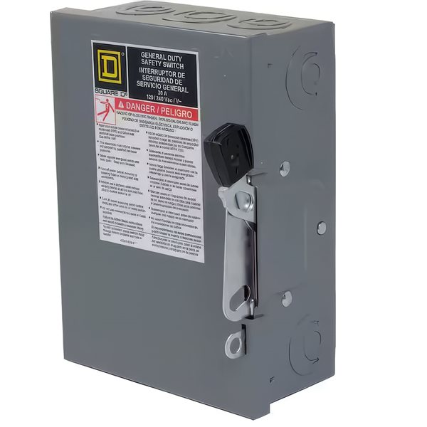 Square D 30 A General Purpose Safety Switch Cartridge Fuse