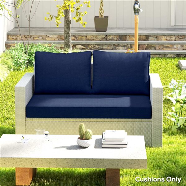 Outsunny 3-Piece Navy Blue Outdoor Seat Cushions