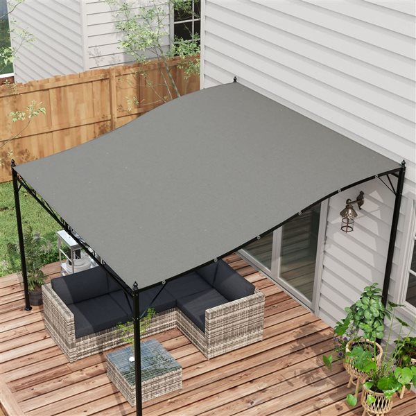 Outsunny Dark Grey 10 x 10-ft Pergola Canopy Replacement for Outsunny 84C-038 Series