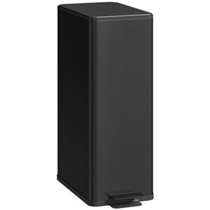 HomCom Black 5.3 gal Kitchen Garbage Bin with Soft-Close Lid