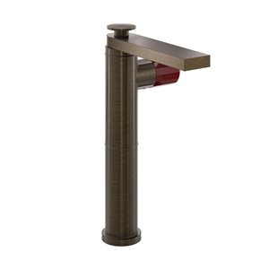 Clihome Bathroom 1.2 GPM Waterfall Spout 1-Handle Sink Faucet - Brown
