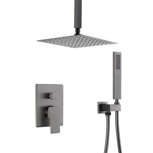 Clihome 2-way Built-In Shower System - PVD Gunmetal Black