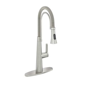 Clihome 1.8 GPM 1-Handle Pull-Out Kitchen Faucet - Brushed Nickel
