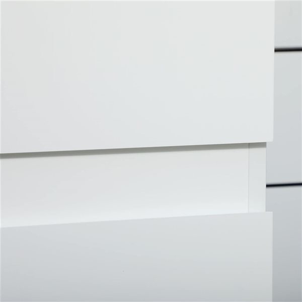 kleankin 11 D x 12 W x 60-in H White MDF Freestanding Slim Bathroom Storage Cabinet w/ Adjustable Shelves