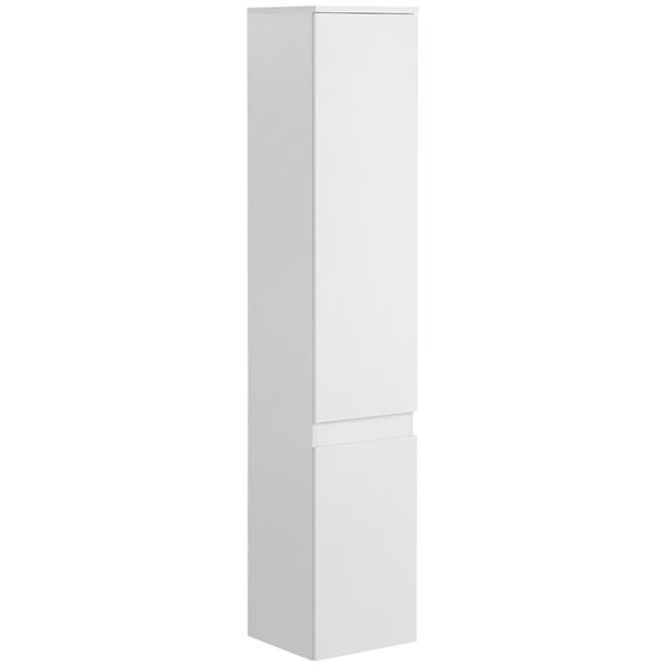 kleankin 11 D x 12 W x 60-in H White MDF Freestanding Slim Bathroom Storage Cabinet w/ Adjustable Shelves