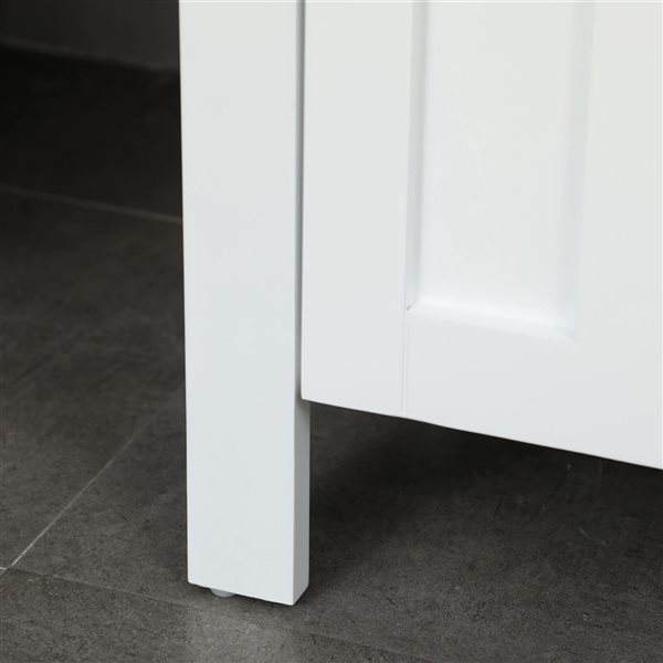 kleankin 12 D x 14 W x 62-in H White MDF Freestanding Tall Bathroom Storage Cabinet w/ Shelves